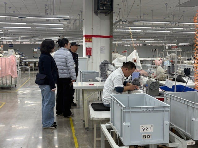 無錫劉檀服裝（Wuxi Liu Tan Garment Co., Ltd.）における監査の様子